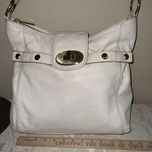MICHAEL Michael Kors White Leather Shoulder Bag